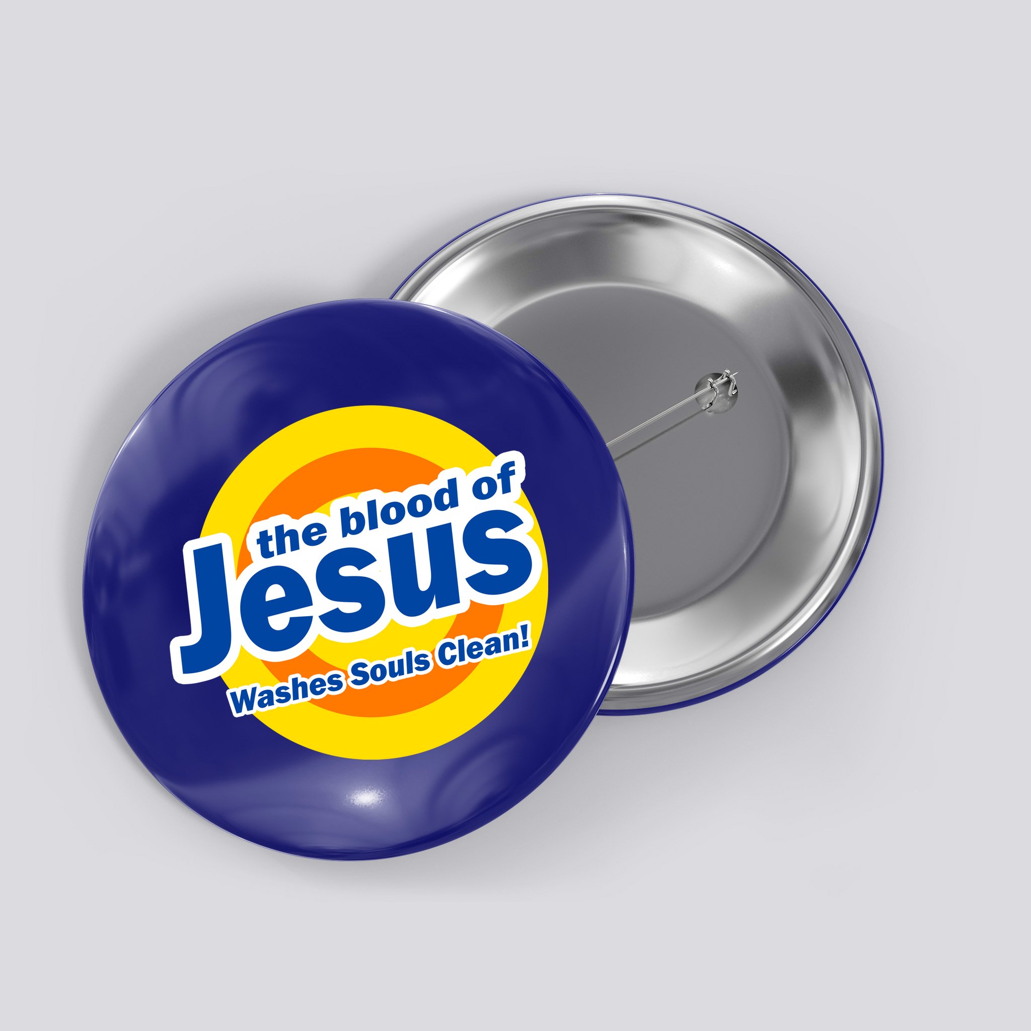 The Blood Of Jesus Washes Souls Clean Button