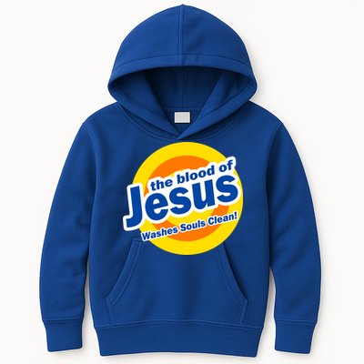 The Blood Of Jesus Washes Souls Clean Kids Hoodie
