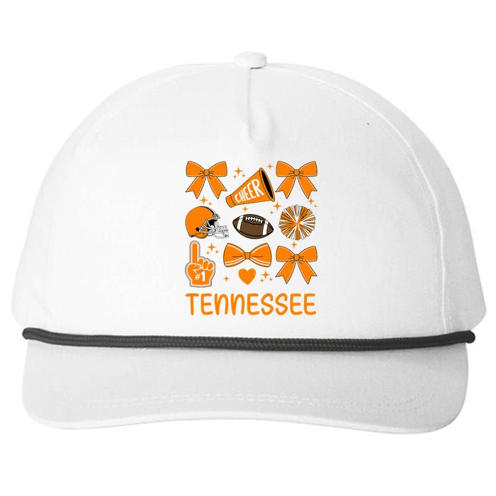 Tennessee Bow Orange For Tn Lovers Football Snapback Five-Panel Rope Hat