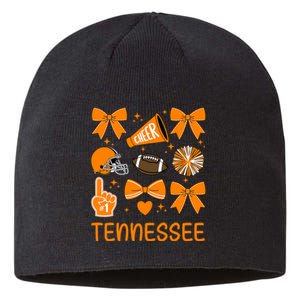 Tennessee Bow Orange For Tn Lovers Football Sustainable Beanie