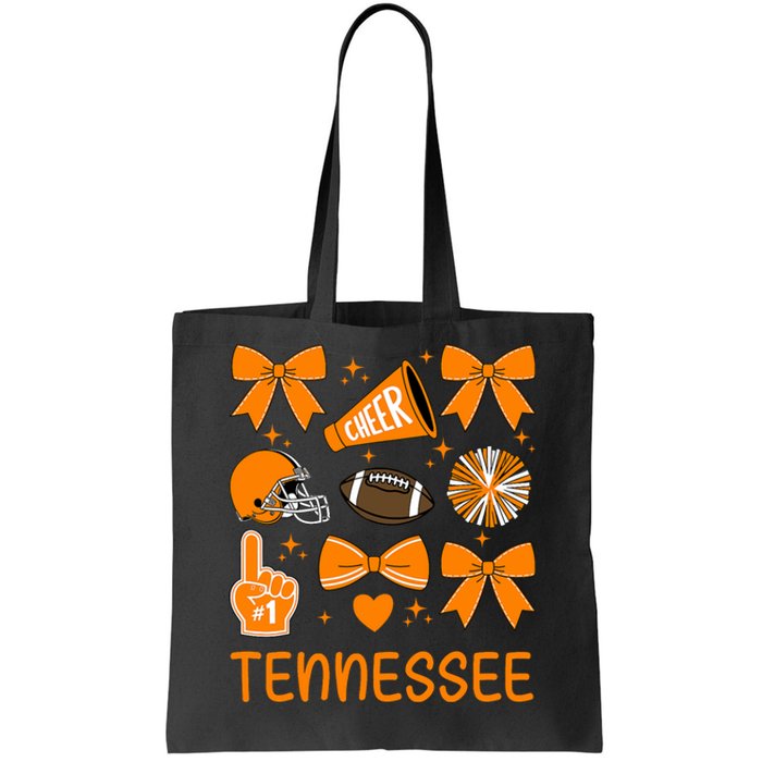 Tennessee Bow Orange For Tn Lovers Football Tote Bag