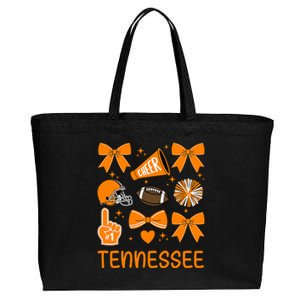 Tennessee Bow Orange For Tn Lovers Football Cotton Canvas Jumbo Tote