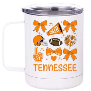 Tennessee Bow Orange For Tn Lovers Football 12 oz Stainless Steel Tumbler Cup