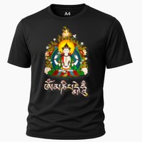 Tibetan Buddha Om Mani Padme Hum Amitabh Cooling Performance Crew T-Shirt