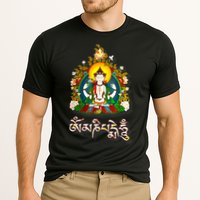 Tibetan Buddha Om Mani Padme Hum Amitabh Cooling Performance Crew T-Shirt
