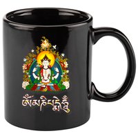 Tibetan Buddha Om Mani Padme Hum Amitabh 11oz C Handle Ceramic Mug
