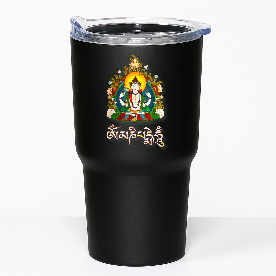 Tibetan Buddha Om Mani Padme Hum Amitabh Tumbler