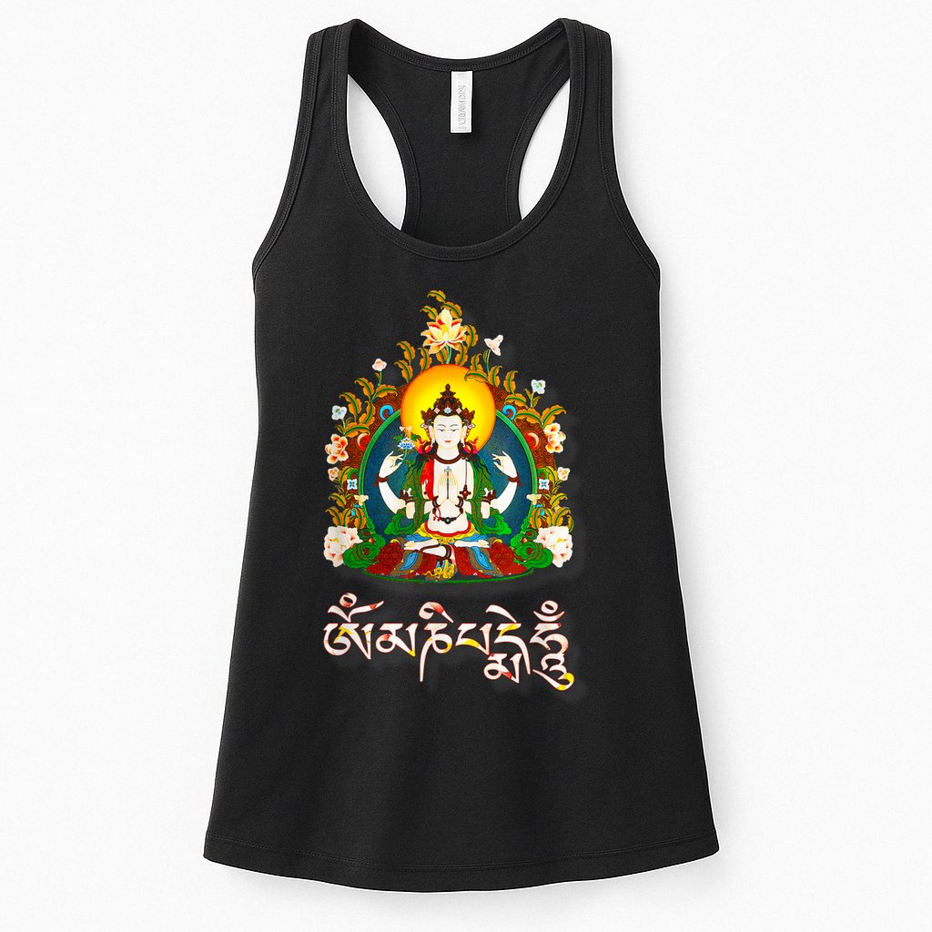 Tibetan Buddha Om Mani Padme Hum Amitabh Womens Tank Top