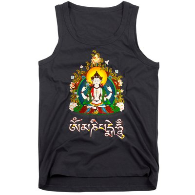 Tibetan Buddha Om Mani Padme Hum Amitabh Tank Top