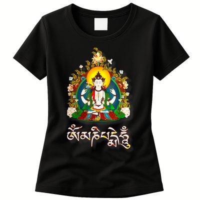 Tibetan Buddha Om Mani Padme Hum Amitabh Womens T-Shirt