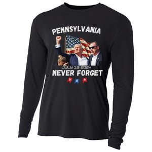 Trump Butler Pennsylvania Never Forget 2024 Cooling Performance Long Sleeve Crew