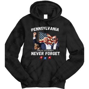 Trump Butler Pennsylvania Never Forget 2024 Tie Dye Hoodie