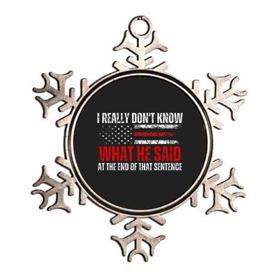 Trump Biden Presidential Debate 2024 Funny Metallic Star Ornament