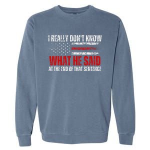 Trump Biden Presidential Debate 2024 Funny Garment-Dyed Sweatshirt