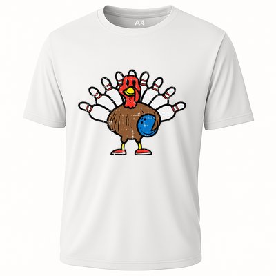 Turkey Bowling Pins Funny Thanksgiving Sports Performance Shirt