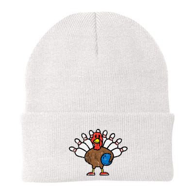 Turkey Bowling Pins Funny Thanksgiving Sports Beanie