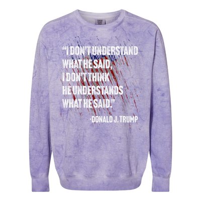 Trump Biden Presidential Debate 2024 Funny Colorblast Crewneck Sweatshirt