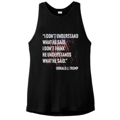 Trump Biden Presidential Debate 2024 Funny Ladies PosiCharge Tri-Blend Wicking Tank