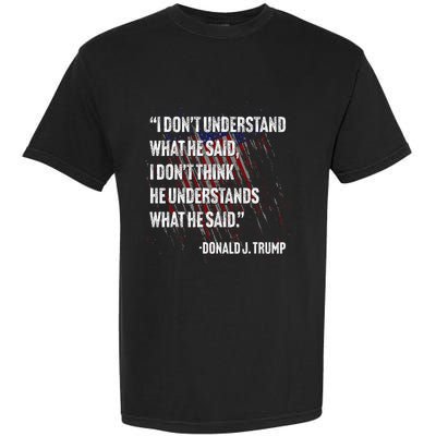 Trump Biden Presidential Debate 2024 Funny Garment-Dyed Heavyweight T-Shirt