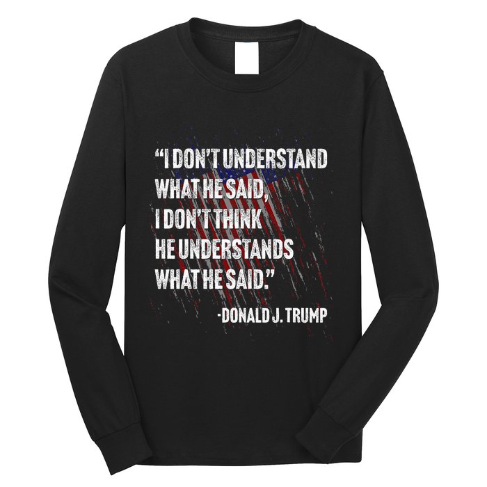 Trump Biden Presidential Debate 2024 Funny Long Sleeve Shirt