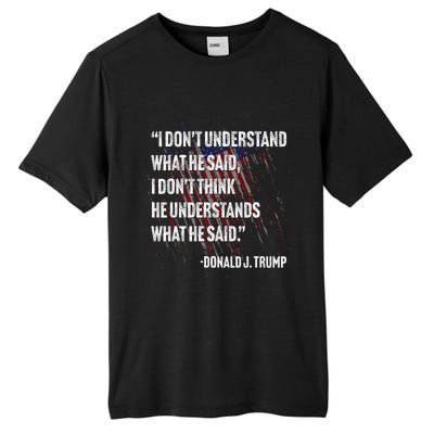 Trump Biden Presidential Debate 2024 Funny Tall Fusion ChromaSoft Performance T-Shirt