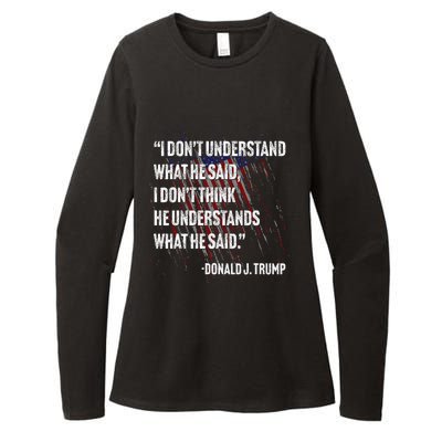 Trump Biden Presidential Debate 2024 Funny Womens CVC Long Sleeve Shirt