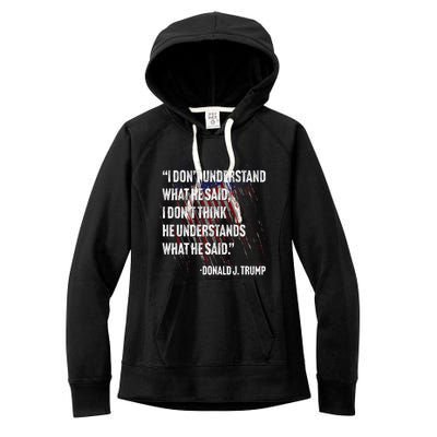 Trump Biden Presidential Debate 2024 Funny Women's Fleece Hoodie