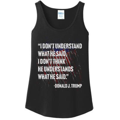 Trump Biden Presidential Debate 2024 Funny Ladies Essential Tank