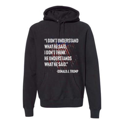 Trump Biden Presidential Debate 2024 Funny Premium Hoodie