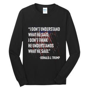 Trump Biden Presidential Debate 2024 Funny Tall Long Sleeve T-Shirt