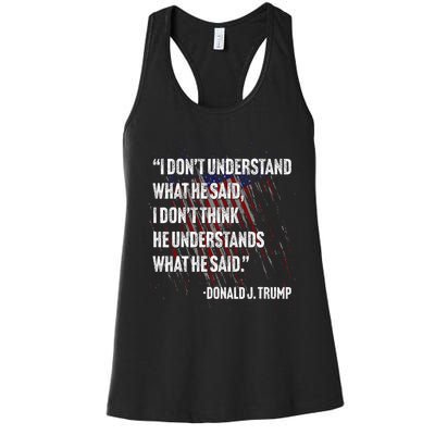 Trump Biden Presidential Debate 2024 Funny Women's Racerback Tank