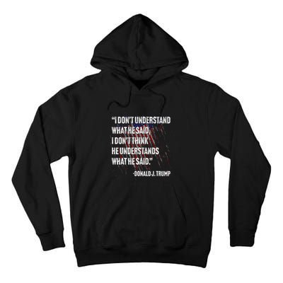 Trump Biden Presidential Debate 2024 Funny Tall Hoodie