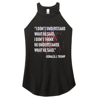 Trump Biden Presidential Debate 2024 Funny Women's Perfect Tri Rocker Tank