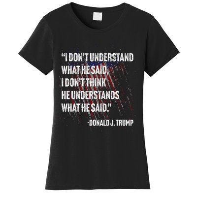 Trump Biden Presidential Debate 2024 Funny Women's T-Shirt