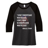 Trump Biden Presidential Debate 2024 Funny Women's Tri-Blend 3/4-Sleeve Raglan Shirt