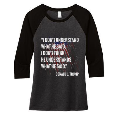 Trump Biden Presidential Debate 2024 Funny Women's Tri-Blend 3/4-Sleeve Raglan Shirt