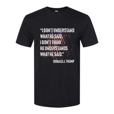 Trump Biden Presidential Debate 2024 Funny Softstyle CVC T-Shirt