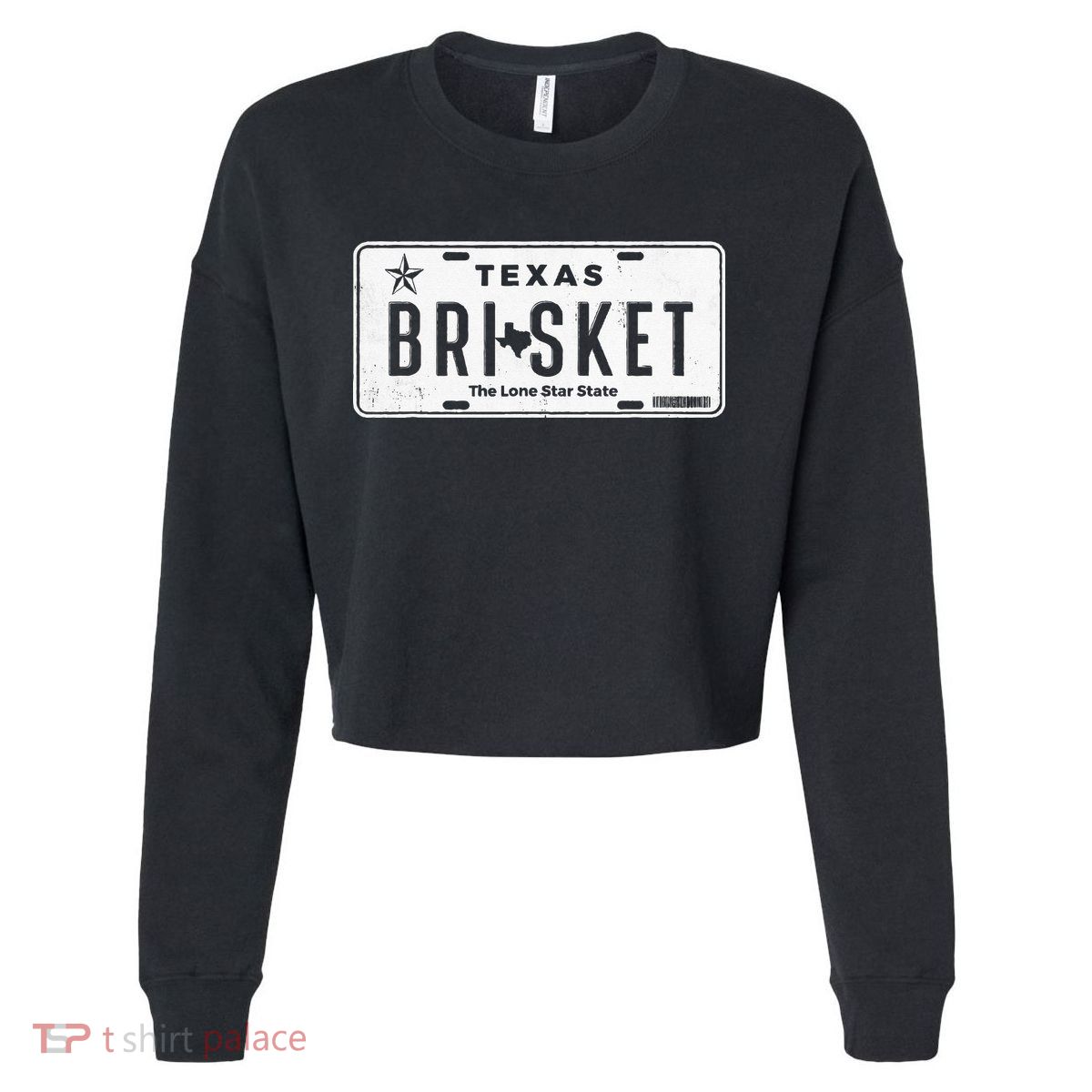 Texas Brisket Pitmaster BBQ Lover Smoker Grilling Cropped Pullover Crew