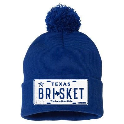 Texas Brisket Pitmaster BBQ Lover Smoker Grilling Pom Pom 12in Knit Beanie