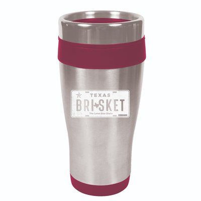 Texas Brisket Pitmaster BBQ Lover Smoker Grilling 16oz Travel Tumbler