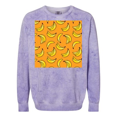 Tropical Banana Pattern  Colorblast Crewneck Sweatshirt