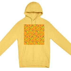 Tropical Banana Pattern  Premium Pullover Hoodie