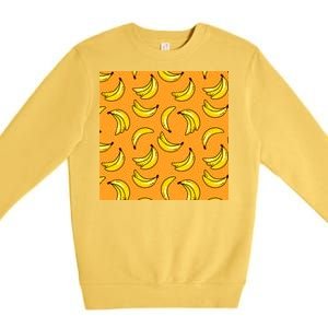 Tropical Banana Pattern  Premium Crewneck Sweatshirt