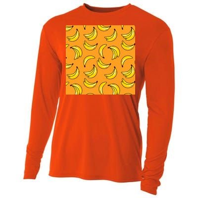 Tropical Banana Pattern  Cooling Performance Long Sleeve Crew