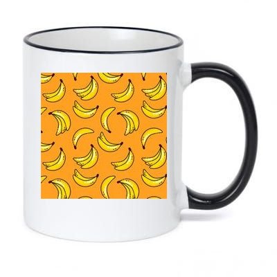 Tropical Banana Pattern  11oz Black Color Changing Mug