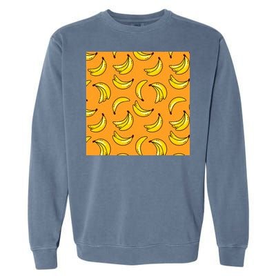 Tropical Banana Pattern  Garment-Dyed Sweatshirt