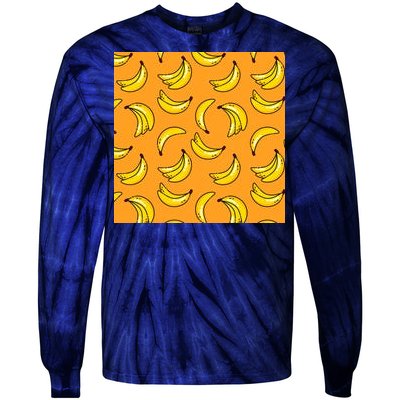 Tropical Banana Pattern  Tie-Dye Long Sleeve Shirt