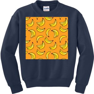 Tropical Banana Pattern  Kids Sweatshirt