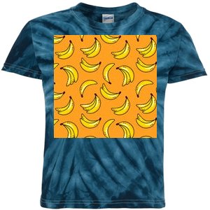 Tropical Banana Pattern  Kids Tie-Dye T-Shirt