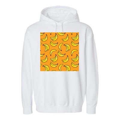 Tropical Banana Pattern  Garment-Dyed Fleece Hoodie